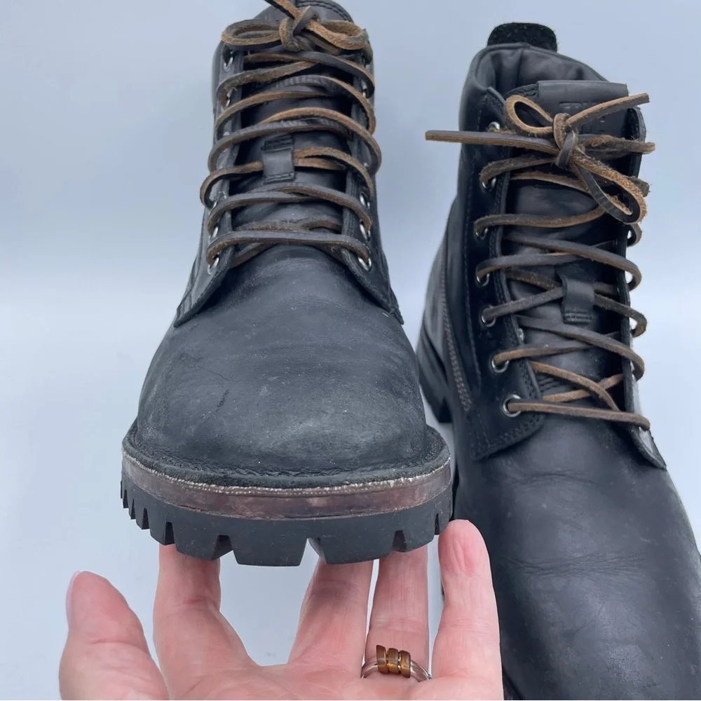 Frye Men’s Mid-Calf Boots Black 9 - Picture 9 of 16